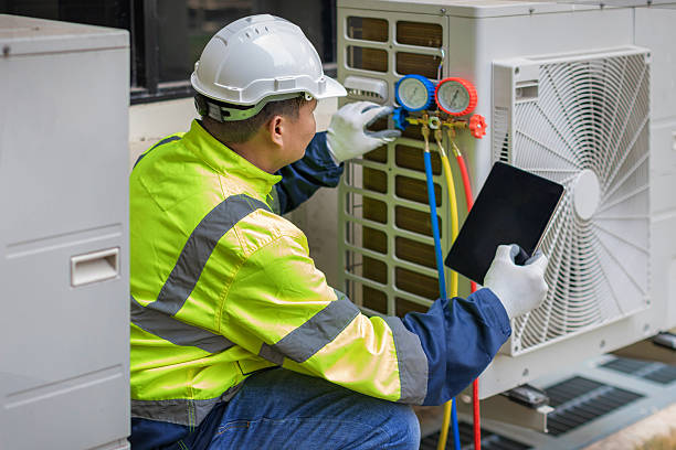 Professional Hvac technician working in West Finley, PA